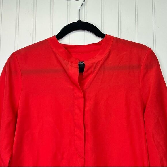 J crew blouse red/orange small - Picture 2 of 14